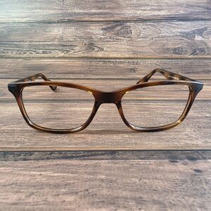Enhance 4200 Eyeglasses Frame Shy Demia Amber Brown Rectangle Temple TR90 Womens
